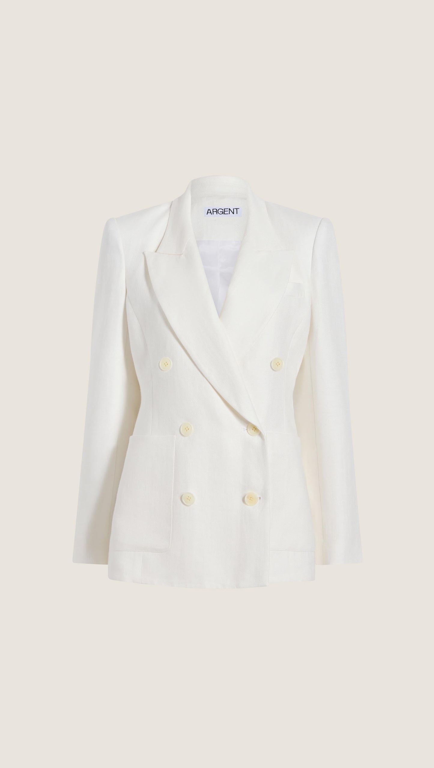 Chelsea Blazer in Viscose Linen | Ivory