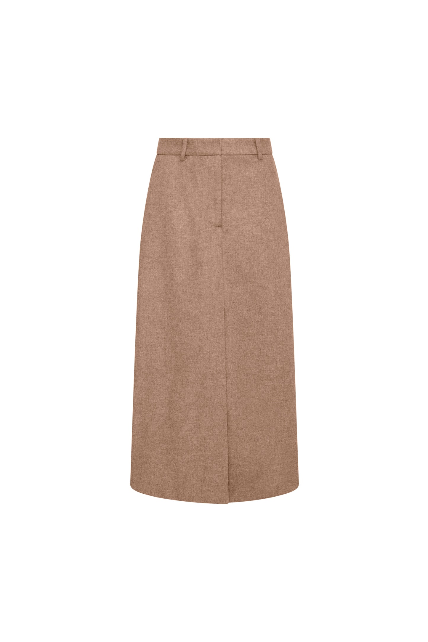 Tailored Skirt in Double-Faced Wool | Oat