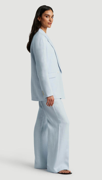Brooklyn Blazer in Linen Twill | Glacier