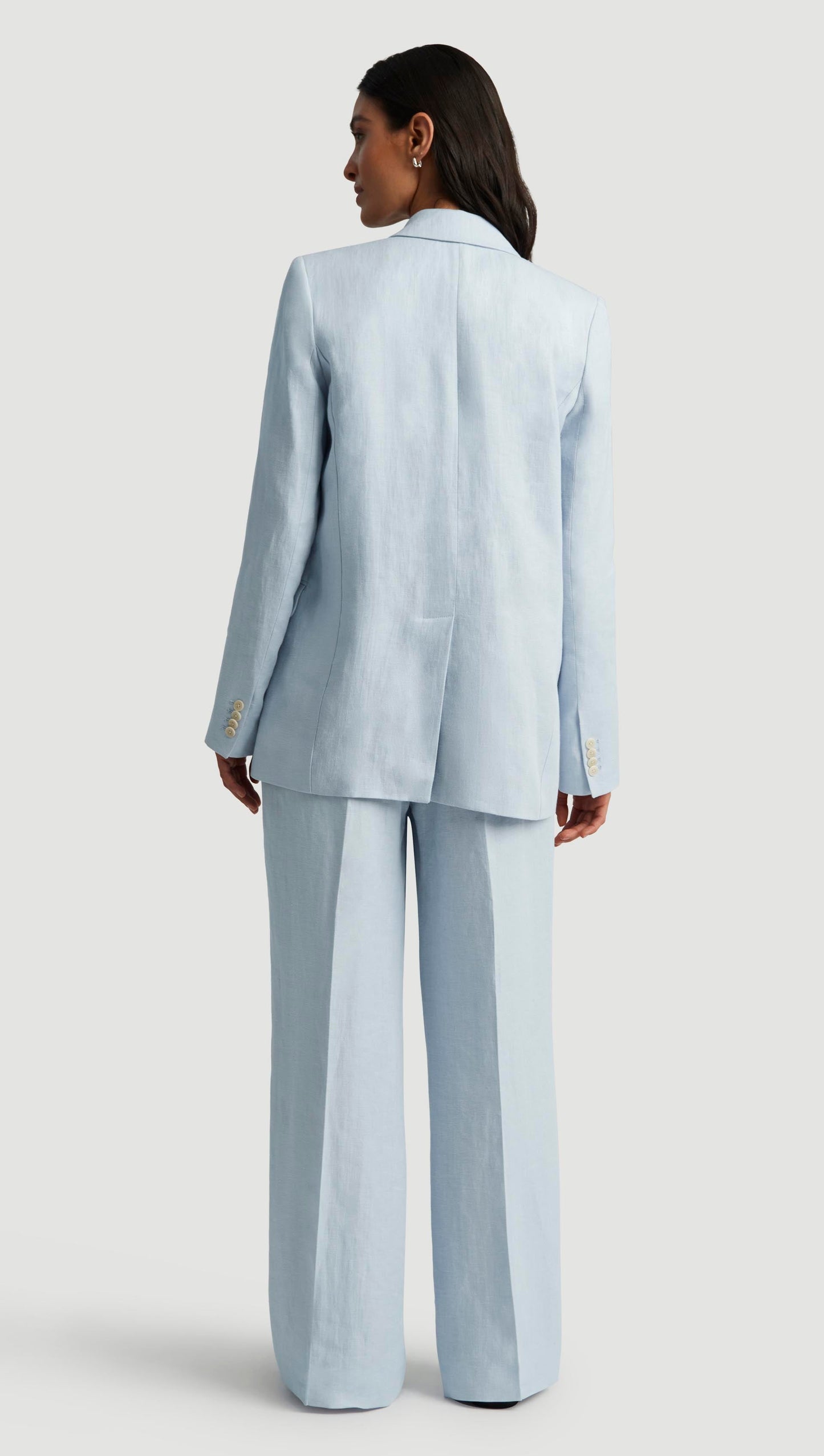 Brooklyn Blazer in Linen Twill | Glacier