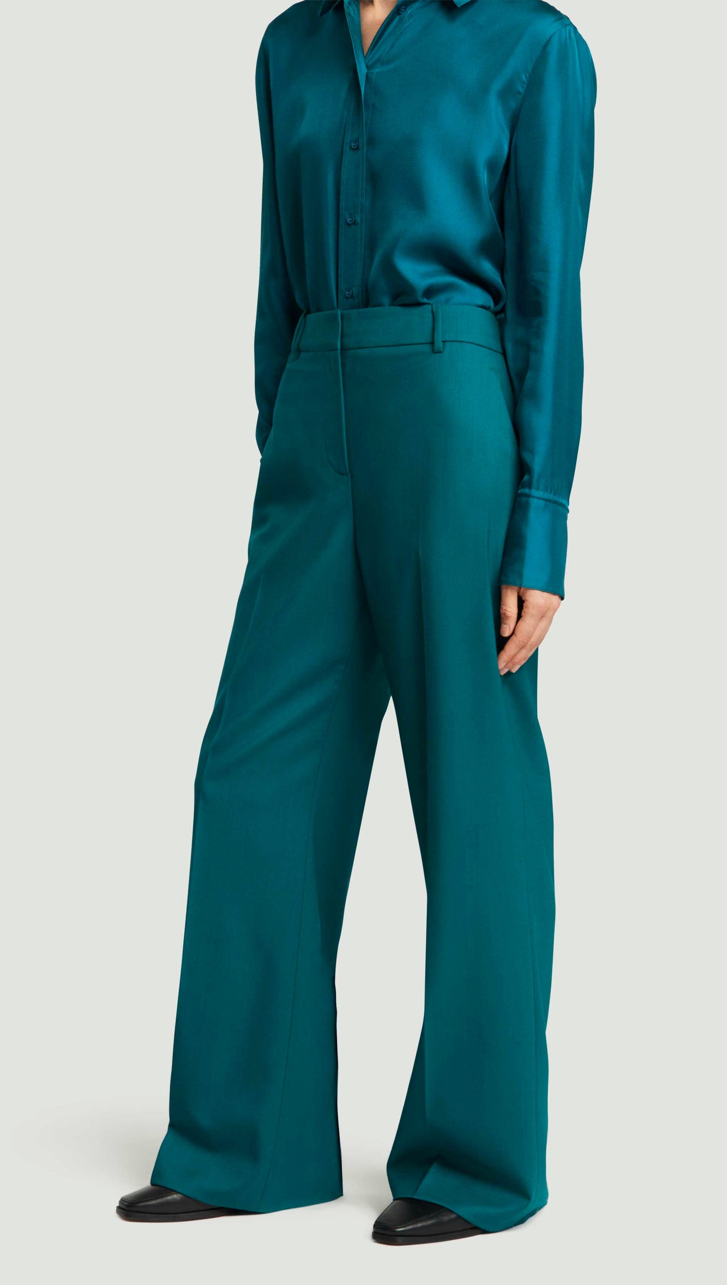 Soho Trouser in Seasonless Wool | Teal