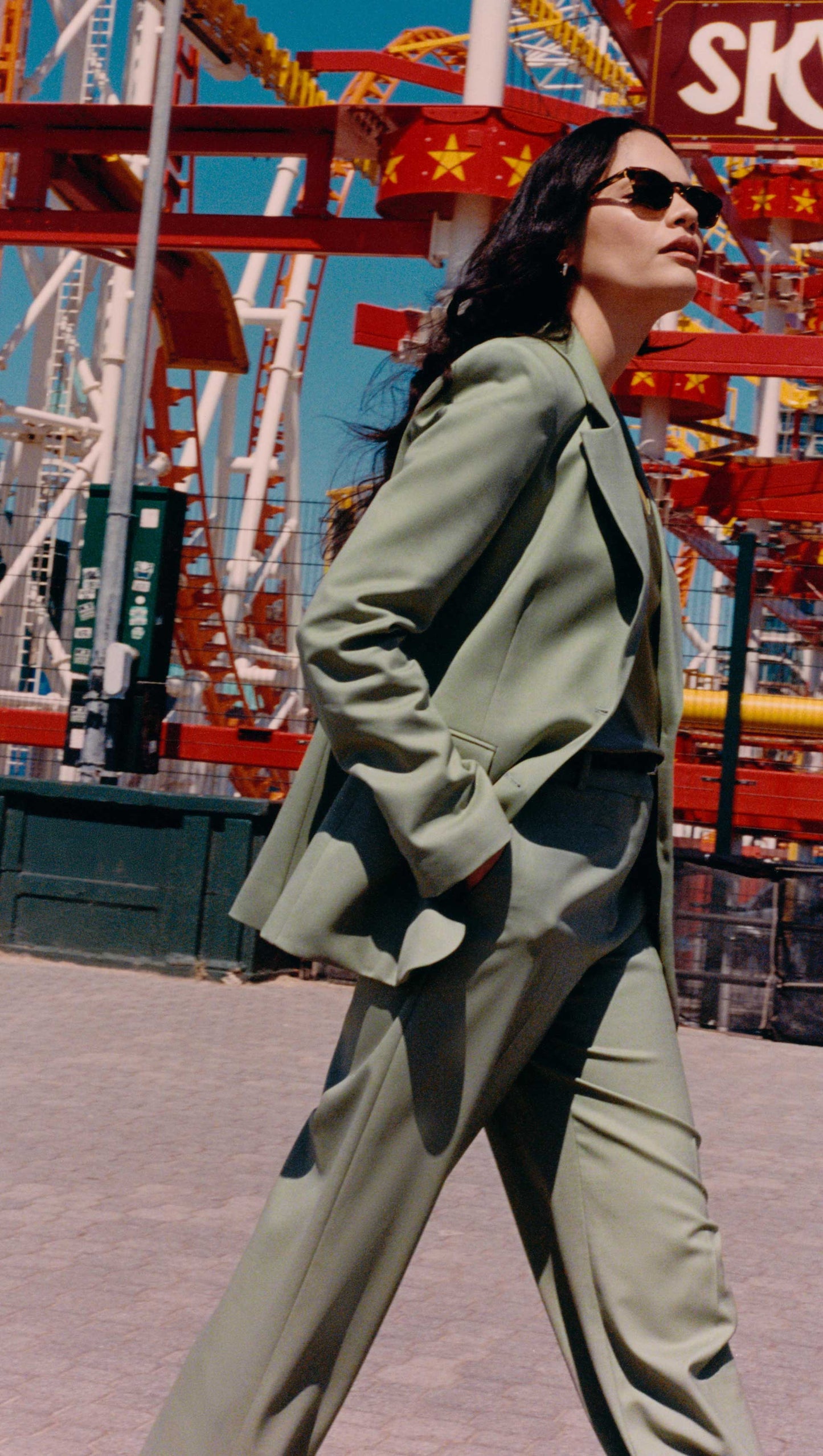 Two-Button Blazer in Seasonless Wool | Pistachio
