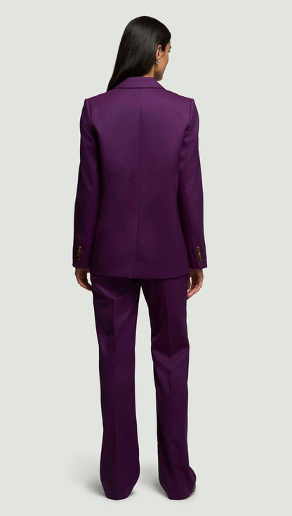 Notch Lapel Blazer in Seasonless Wool | Grape