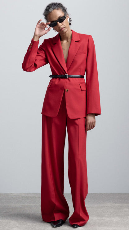 Jones Trouser in Seasonless Wool | Carmine