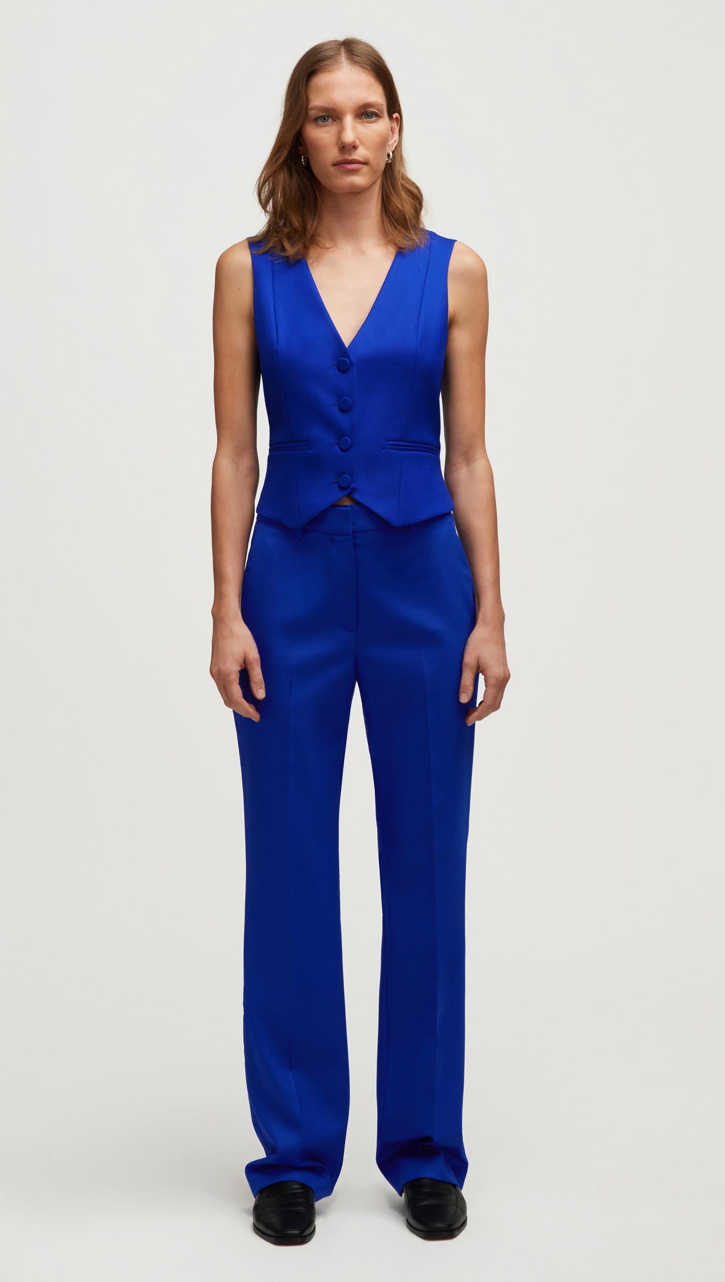 Waistcoat in Seasonless Wool | Lapis