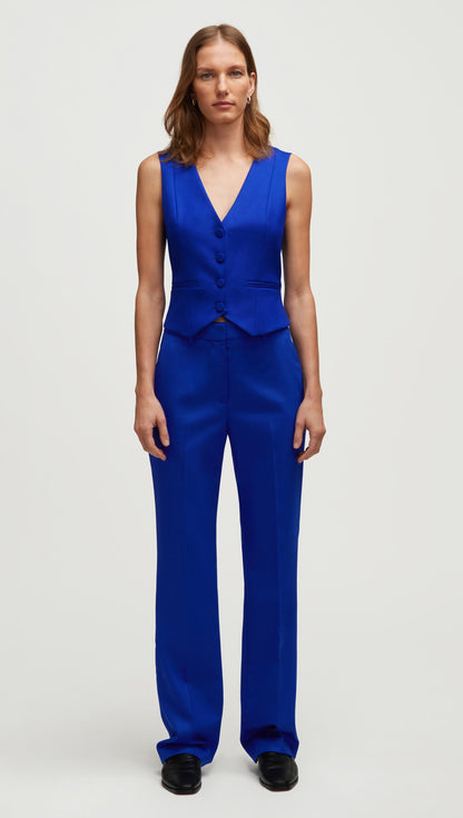 Waistcoat in Seasonless Wool | Lapis
