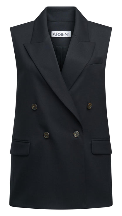Bowery Vest in Seasonless Wool | Black