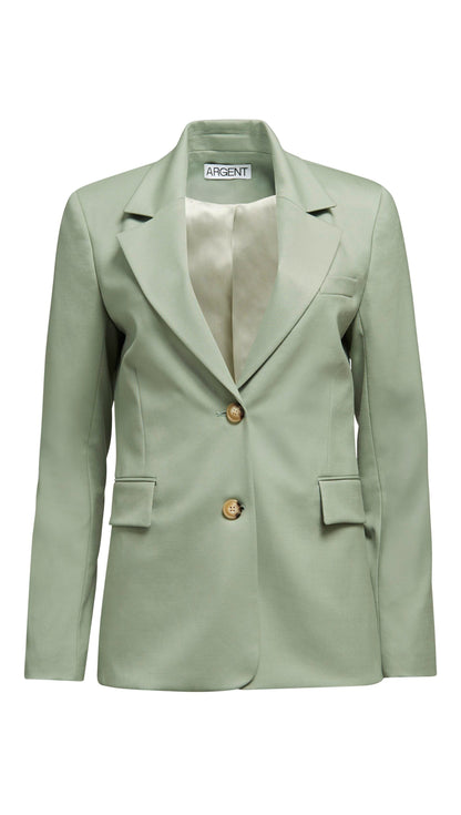 Two-Button Blazer in Seasonless Wool | Pistachio