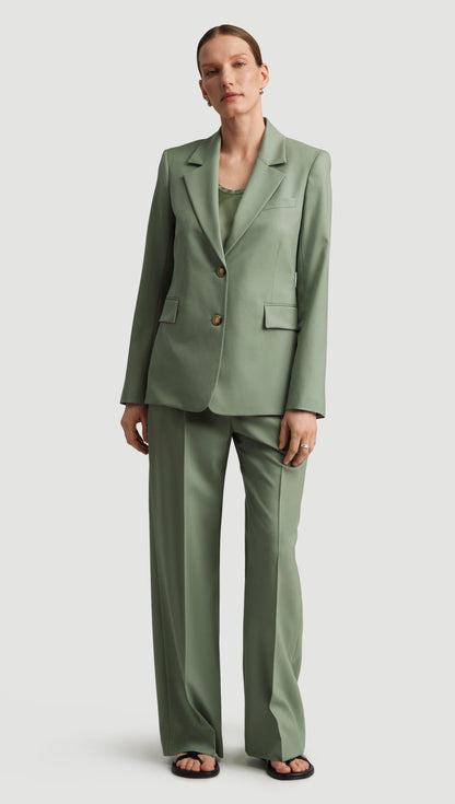 Two-Button Blazer in Seasonless Wool | Pistachio