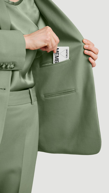 Two-Button Blazer in Seasonless Wool | Pistachio
