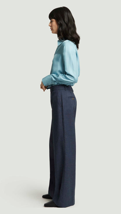 Soho Trouser in Bellagio Wool | Navy