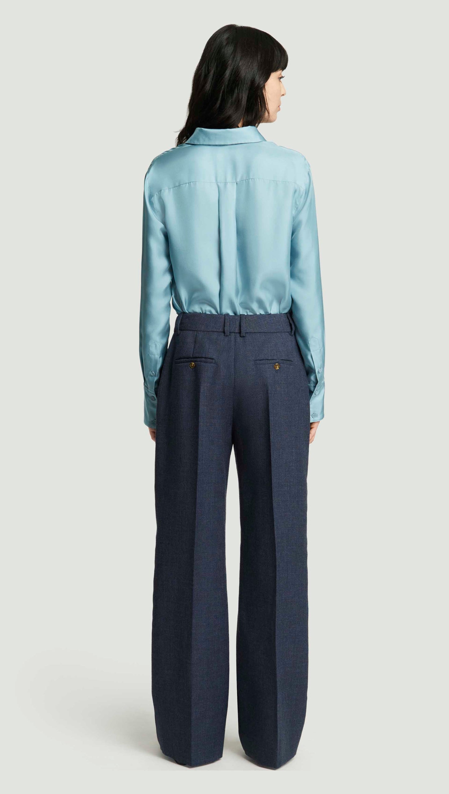 Soho Trouser in Bellagio Wool | Navy