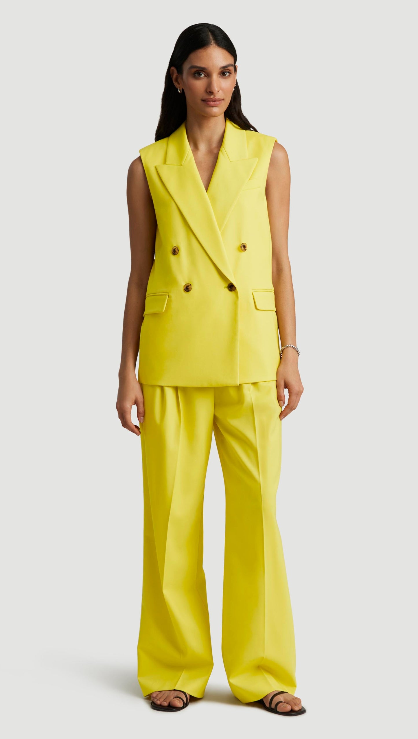 Bowery Vest in Seasonless Wool | Lemon