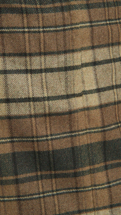Mini Tailored Skirt in Flannel | Green Plaid