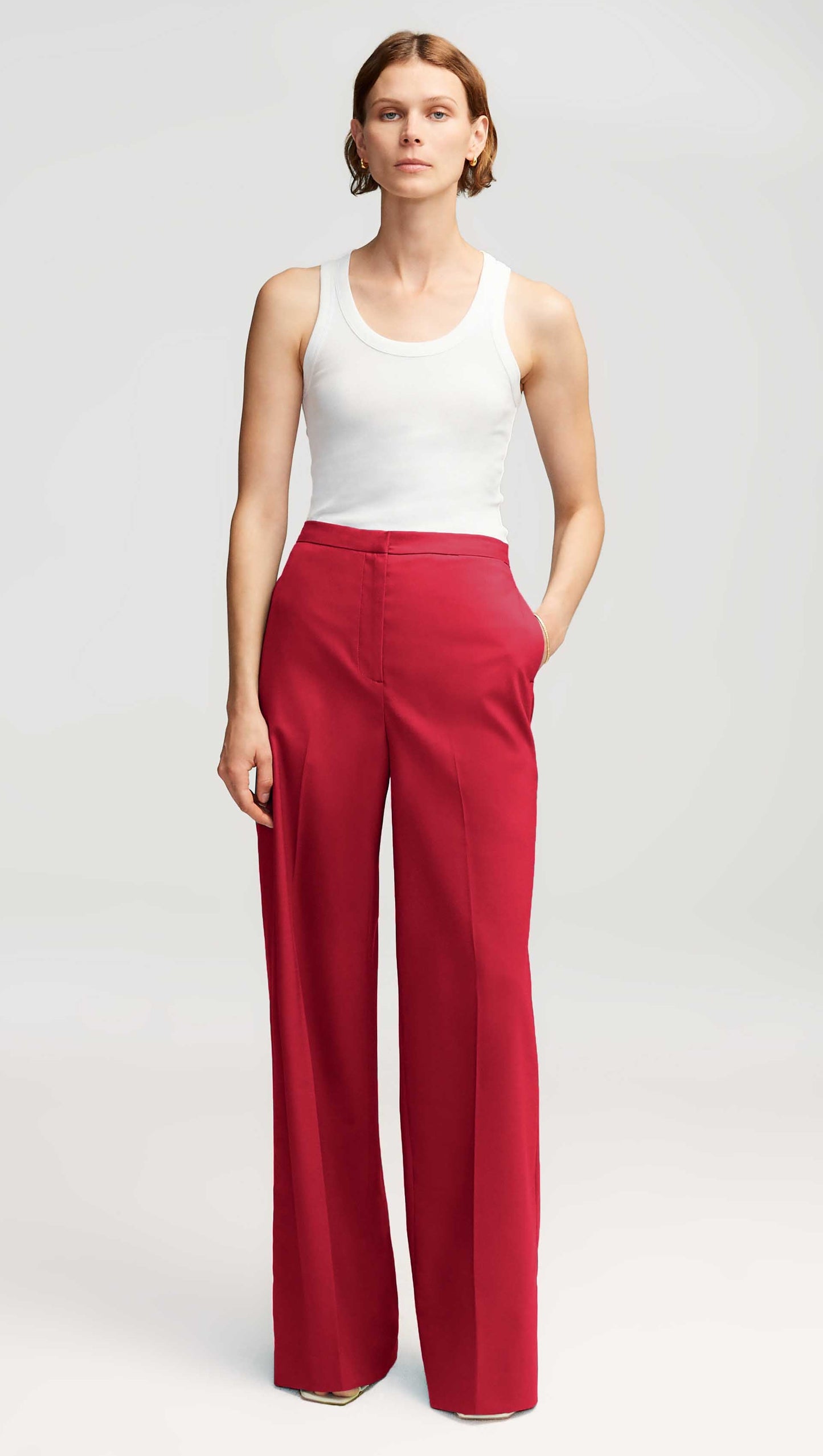 Jones Trouser in Seasonless Wool | Carmine