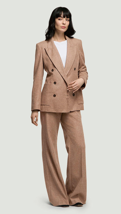 Unlined Chelsea Blazer in Double-Faced Wool | Oat