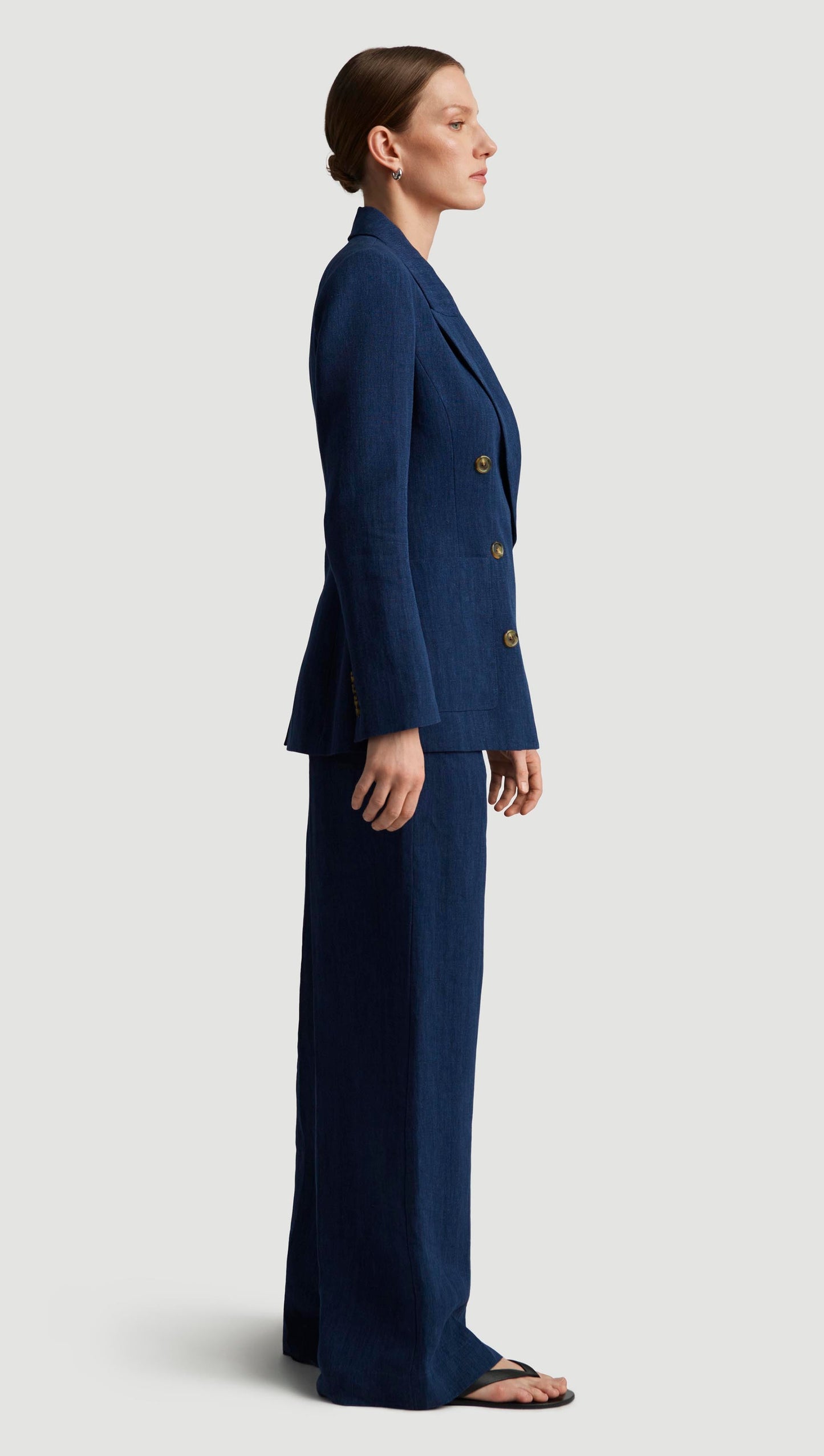 Chelsea Blazer in Linen | Denim