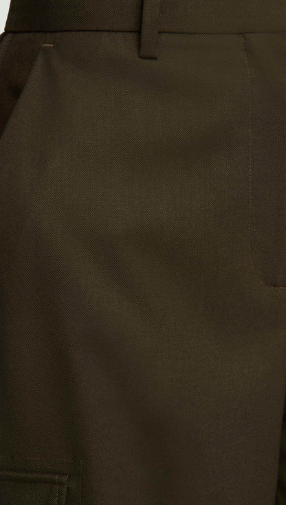 Tailored Cargo Pants in Seasonless Wool | Tobacco