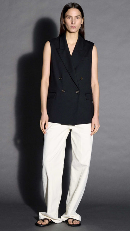 Bowery Vest in Seasonless Wool | Black