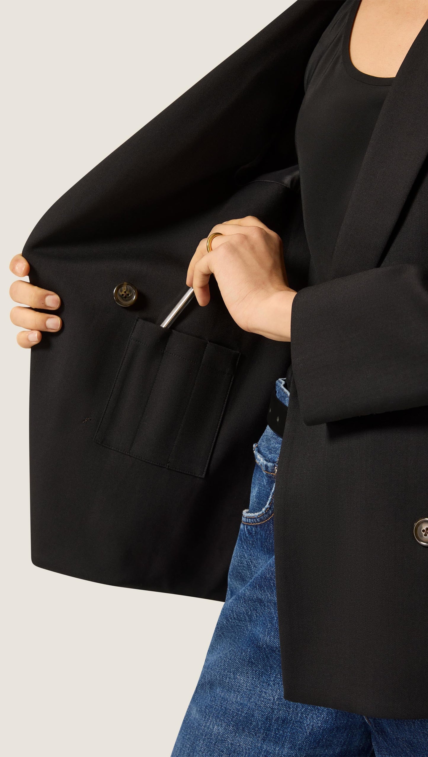 Chelsea Blazer in Seasonless Wool | Black