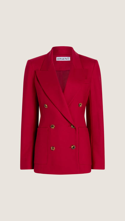 Chelsea Blazer in Seasonless Wool | Bordeaux