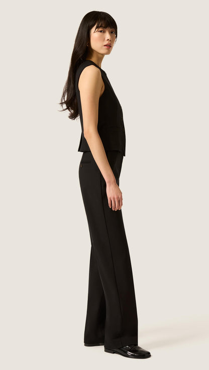 Cutaway Vest in Seasonless Wool | Black