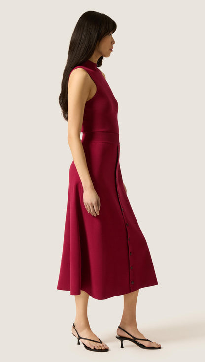 Fulton Skirt in Viscose | Maroon