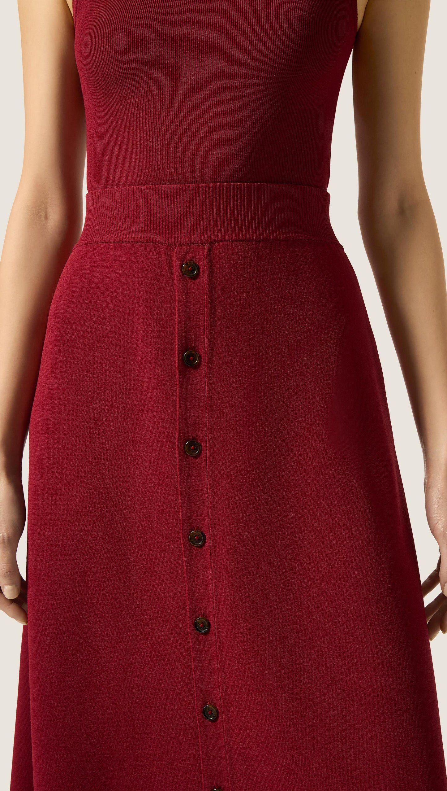 Fulton Skirt in Viscose | Maroon