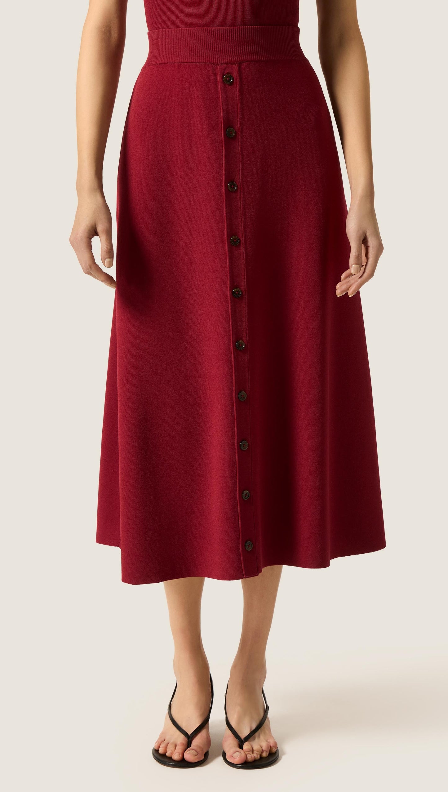 Fulton Skirt in Viscose | Maroon