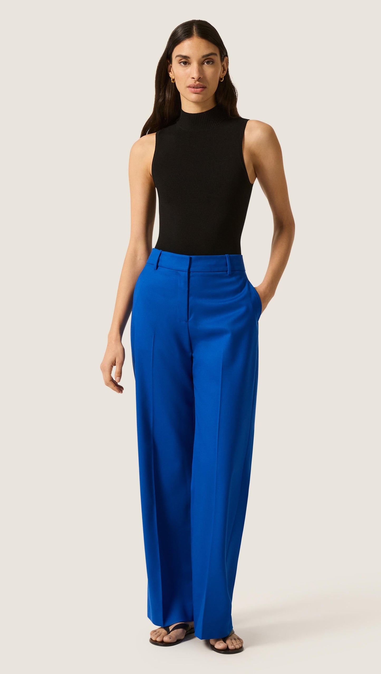 Soho Trouser in Seasonless Wool | Azure