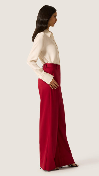 Soho Trouser in Seasonless Wool | Bordeaux