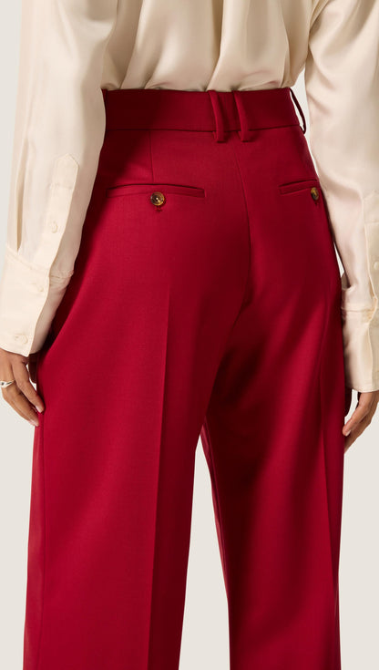 Soho Trouser in Seasonless Wool | Bordeaux