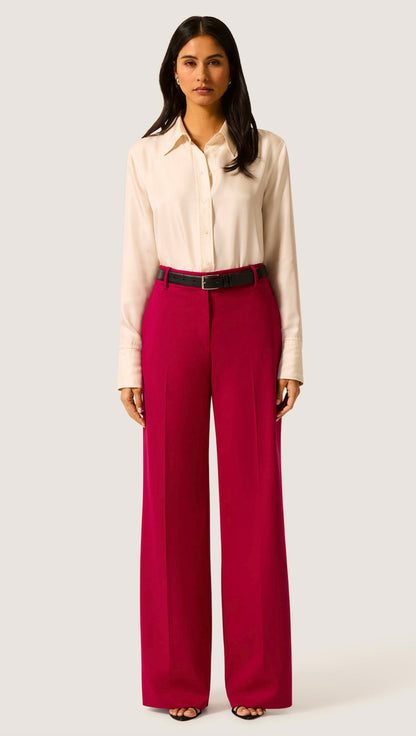 Soho Trouser in Seasonless Wool | Bordeaux