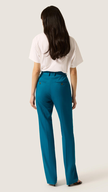 Straight Leg Trouser in Seasonless Wool | Ocean