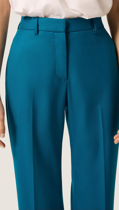 Straight Leg Trouser in Seasonless Wool | Ocean