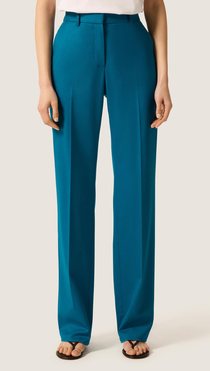 Straight Leg Trouser in Seasonless Wool | Ocean