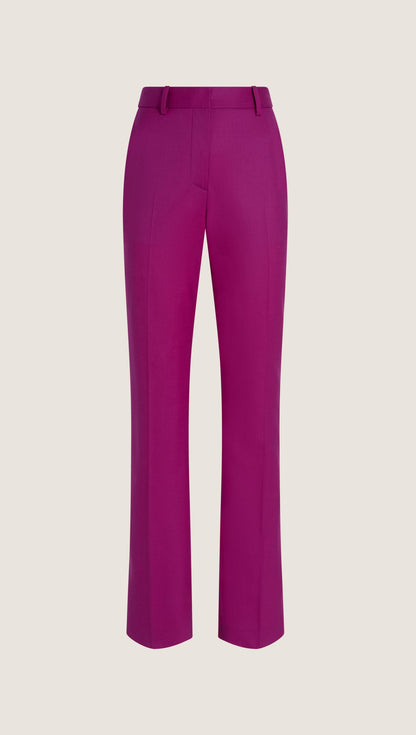 Straight Leg Trouser in Seasonless Wool | Violet