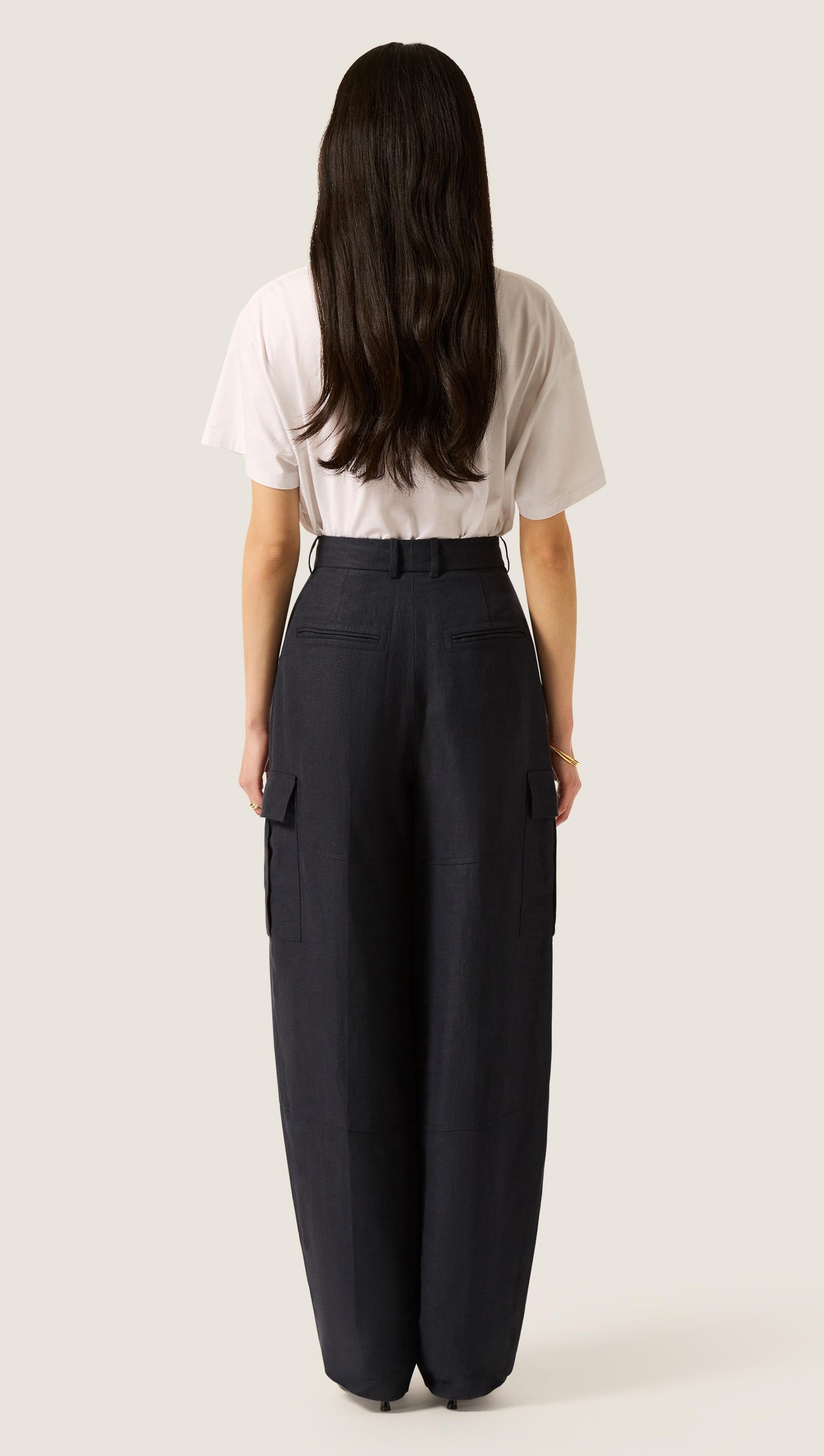 Tailored Cargo Pant in Linen Twill | Midnight