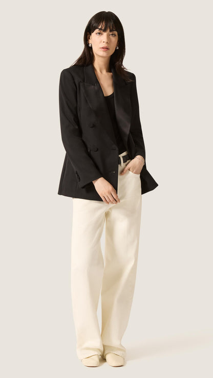 Tuxedo Blazer in Seasonless Wool | Black