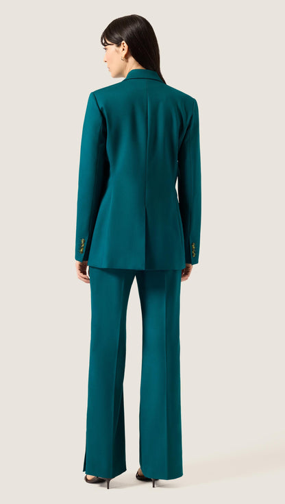 Double-Breasted Blazer in Seasonless Wool | Deep Teal