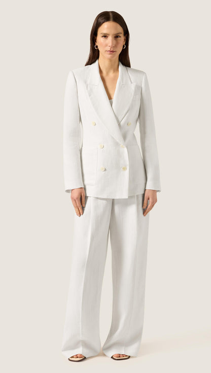 Chelsea Blazer in Viscose Linen | Ivory