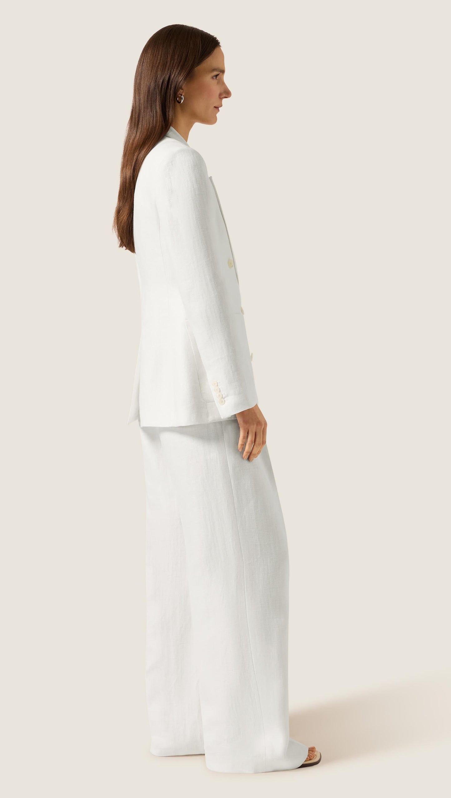 Chelsea Blazer in Viscose Linen | Ivory