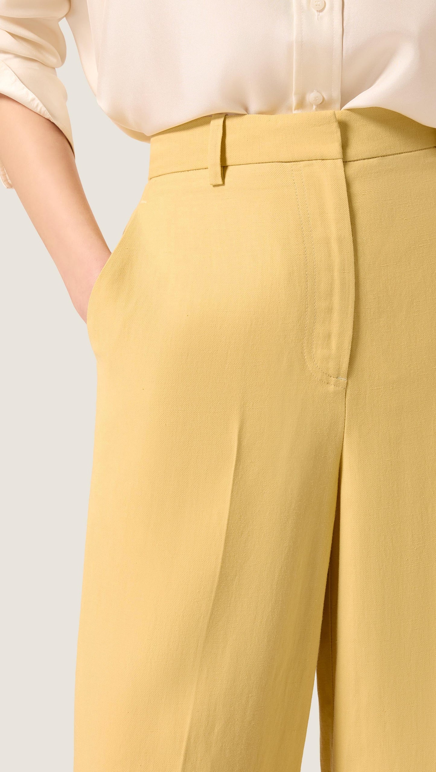 Park Trouser in Viscose Linen | Sunflower