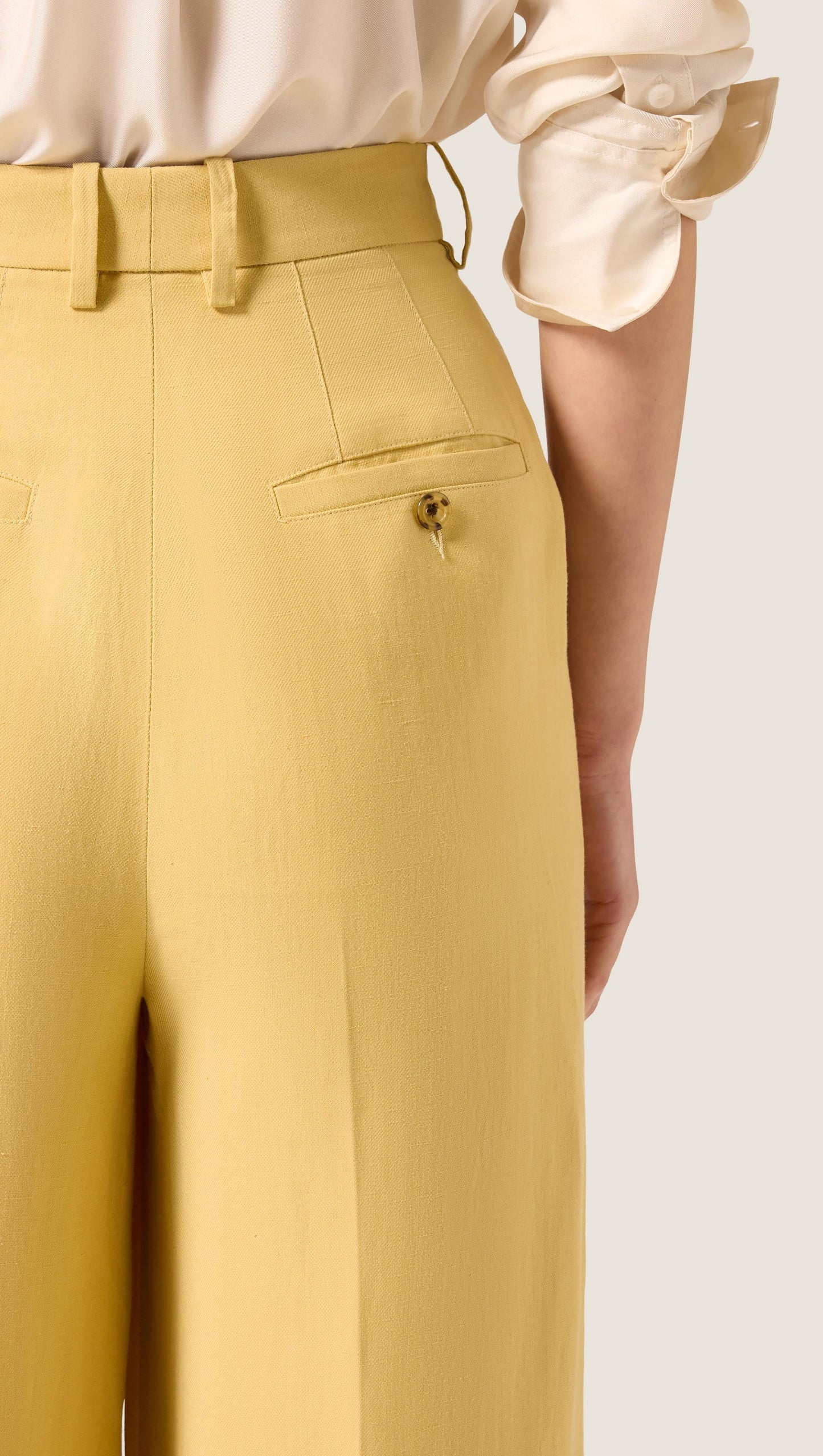 Park Trouser in Viscose Linen | Sunflower