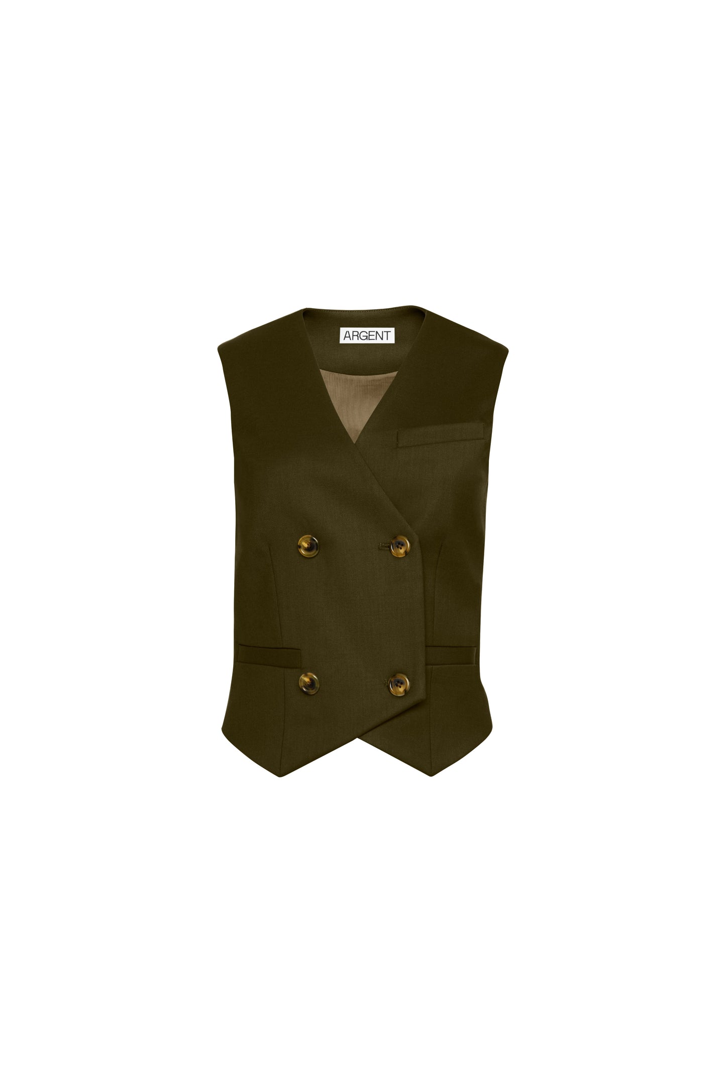 Double-Breasted Waistcoat in Seasonless Wool | Basil