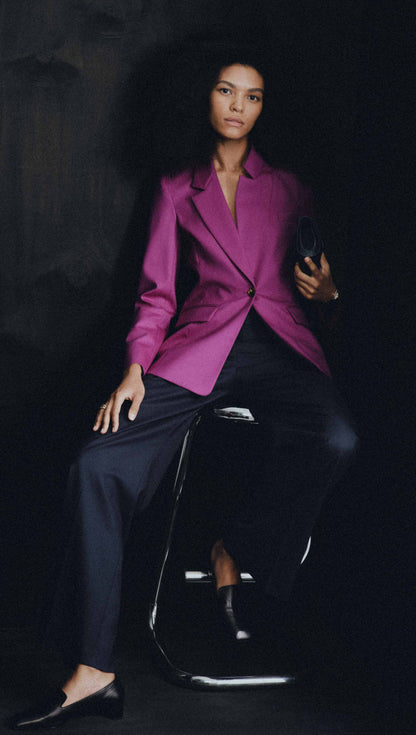 Astor Blazer in Seasonless Wool | Violet