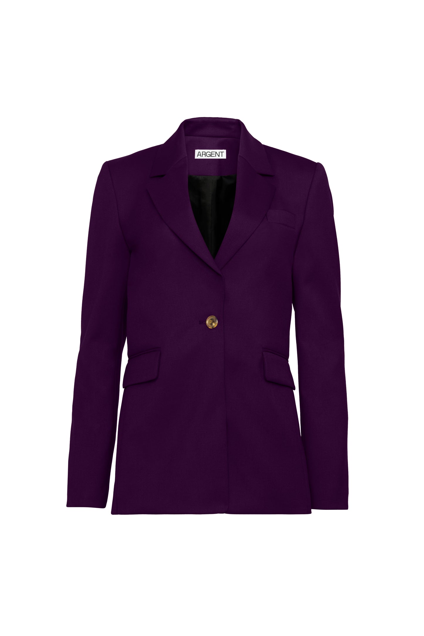 Notch Lapel Blazer in Seasonless Wool | Grape